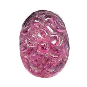 Pink Rubellite Tourmaline Loose Unset Gemstones Oval Carved 15mm (Qty 