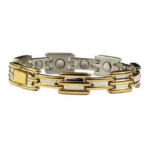 Golden Touch   Gold Plated Stainless Steel Magnetic Therapy Bracelet 