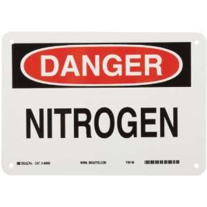   Hazardous Materials Sign, Header Danger, Legend Nitrogen 