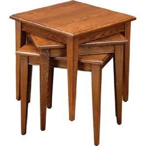  Favorite Finds Medium Oak Finish Stacking Set of 3 Tables 