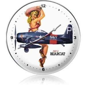  F8F 2 Bearcat Pinup Girls Clock   Victory Vintage Signs 