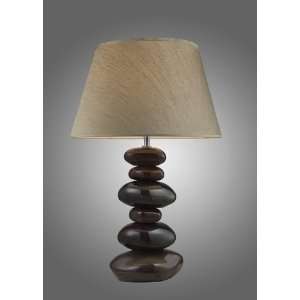  1 Light Table Lamp In A Natural Stone Finish