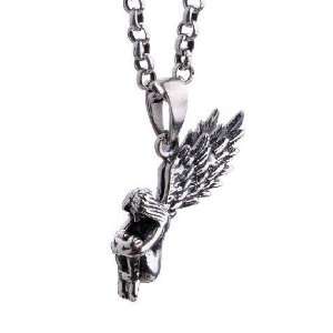 Beautiful Angel Pendant Silver Necklace Jewelry for Men & Women 