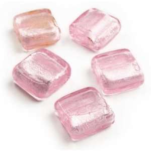  Artistrywear Art Glass Beads Small Pink Squares 5/Pkg 