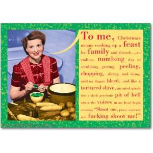 Funny Merry Christmas Card Somebody Shoot Me Humor Greeting Ron Kanfi