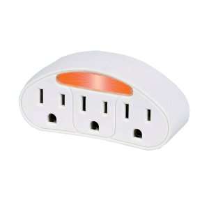  Maxxima MEW 3L 3 Outlet Adaptor With Night Light