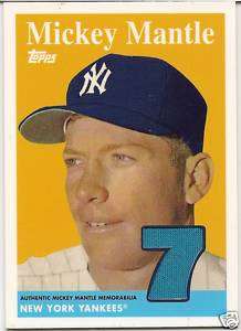 Topps 2008 Mickey Mantle Jersey Card # MMR 58  