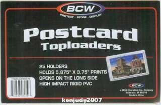 Postcard Topload Holders #2 Clear Rigid Sleeves (25)  
