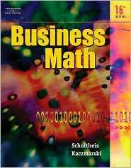 Business Math, (053844052X), Robert Schultheis, Textbooks   Barnes 