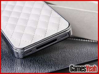   Leather Chrome Case Cover for iPhone 4 4G 4S New in Gift BOX  