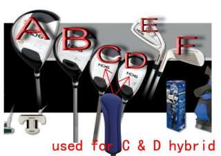 A99 golf 4 pcs golf club headcovers hybrid cover neoprene H10 pink