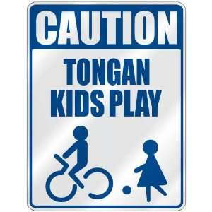   CAUTION TONGAN KIDS PLAY  PARKING SIGN TONGA