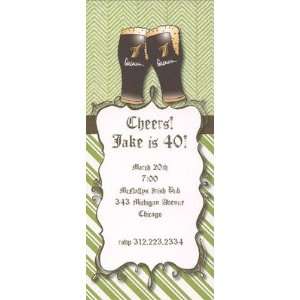 Cheers, Custom Personalized Adult Parties Invitation, by Bella Ink