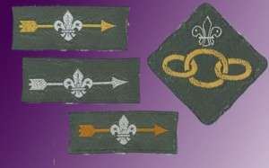 1967 71 UK Cub Scout Arrow Rank Award & Link Badge SET  
