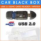 USB 2.0 SDHC MMC MEMORY CARD READER WRITER   car black 