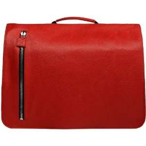  Pierre Belvedere Leather Messenger Bag, Red (071160 
