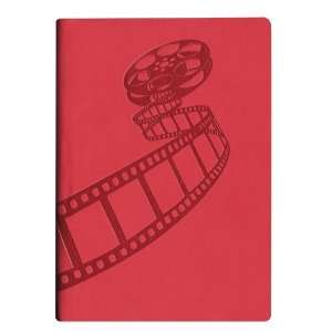  Pierre Belvedere Movie Journal, Flexible Cover, Lipstick Red 