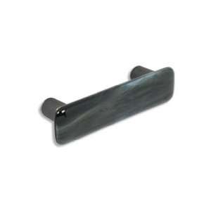 335 CKP Brand Charcoal Swirl Art Glass Pull With Oil Rubbed Bronze 