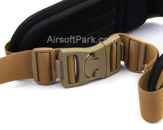 Molle Adjustable Combat Belt with Padding 1000D TAN  