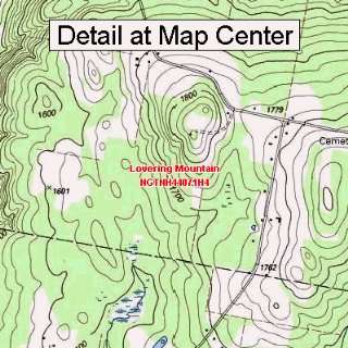  USGS Topographic Quadrangle Map   Lovering Mountain, New 