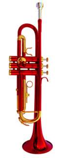NEW RED BAND TRUMPET W/CASE.5 YEARS WARRANTY.  