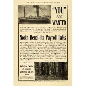  1907 Ad North Bend Chamber Commerce Coos Bay Oregon 