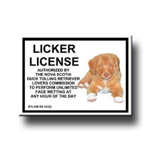  Nova Scotia Duck Toller Licker License Fridge Magnet 