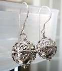 925 Sterling Silver music bell jingle chime flower harmony Ball 