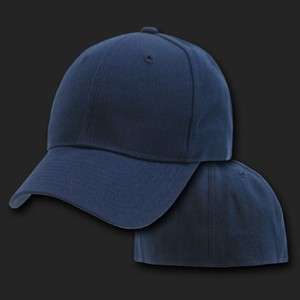   Fitted Bill Plain Solid Blank Baseball Ball Cap Caps Hat Hats 8 SIZES