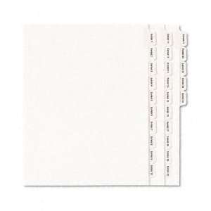  Style Legal Side Tab Dividers, 25 Tab, Exhibit 1 25, Letter, White 