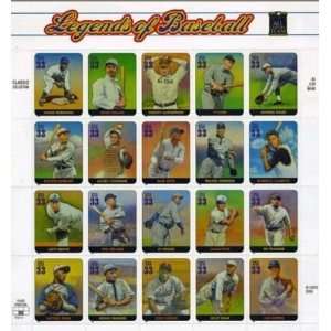    Legend of Baseball scot # 3408 20 x 33 cent Stamps 
