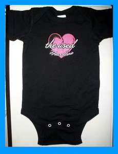 THE USED HEARTCORE BABY ONESIE T SHIRT PUNK ROCK NEW  