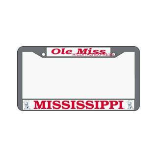  Ole Miss Rebels Chrome License Plate Frame ** Sports 