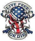 Lethal Threat American Live Free Or Die Biker Decal BMF