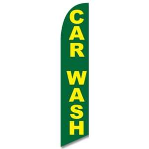  Car Wash 11.5ft x 2.5ft Feather Banner Flag Set   INCLUDES 
