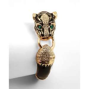  Cubic Zirconia Panther Gold Bracelet