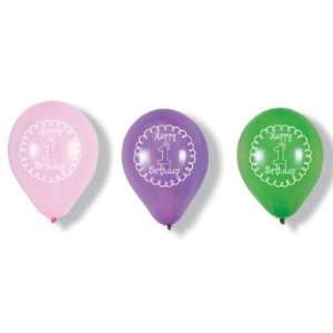    Celebrate 1 Girl 12 inch Latex Balloons