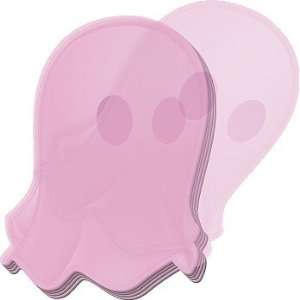  Pink Ghost Sticky Notes, Memo Cube, See Thru Paper, 2.5 x 