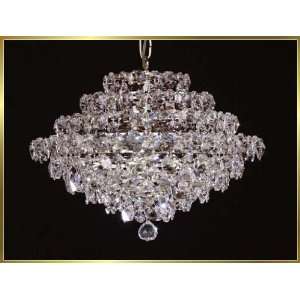 Small Crystal Chandelier, 4400 E 19 CH, 9 lights, Silver, 19 wide X 