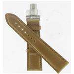 Tissot 22mm Brown Leather Watchband Quadrato Mens  