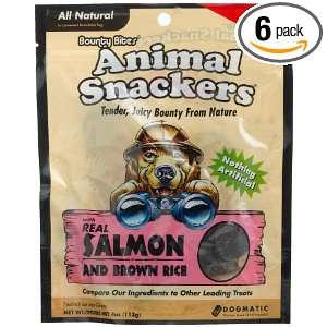 Bounty Bites Animal Smackers, Salmon & Brown Rice, 4 Ounce Bags (Pack 