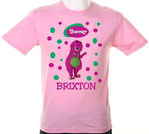 Barney & Friends, Purple Dinosaur T Shirts Personalized  