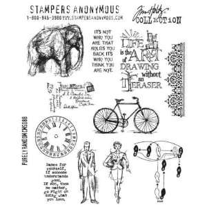   Random Rubber Cling Mounted Stamps (Tim Holtz) Arts, Crafts & Sewing