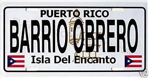 PUERTO RICO BARRIO OBRERO DECORATE PLATE WITH FLAG  