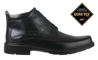 Ecco Mens Dress Boots Berlin Mid Cut Black Waterproof Gore tex 