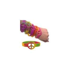  Peace Sign Tie Dye Bracelets