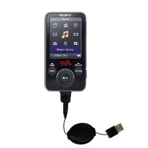  Retractable USB Cable for the Sony Walkman NWZ E438F with 