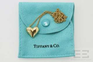 Tiffany & Co. 18K Yellow Gold Heart Pendant Necklace 9.3 Grams  