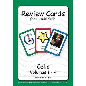  Review Cards for Suzuki Cello, Volumes 1 4 Musical 