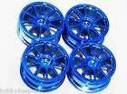 NEW SET OF 4 WHELL BLUE METALLIC FOR HPI 110 CAR